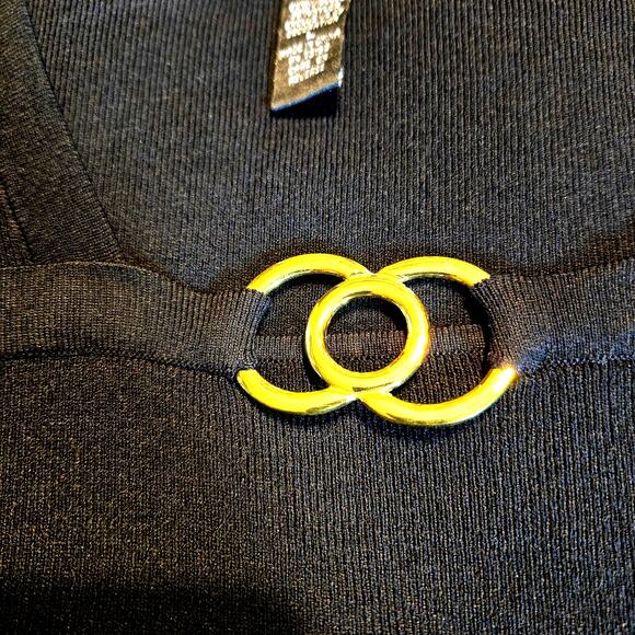 Cable & Gauge Large Black Women's Top Shirt Blouse Long Sleeves Misses 12 14 L - Picture 3 of 6